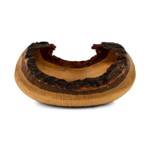 Bahçe Kirazı Doğal Kenarlı Ahşap Çanak