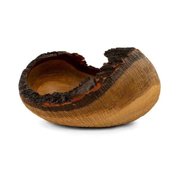 B0002 - Bahçe Kirazı Bahçe Kirazı Doğal Kenarlı Ahşap Çanak