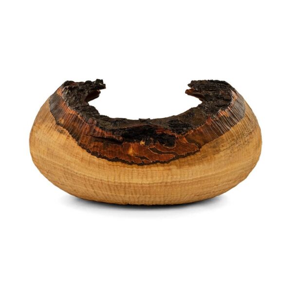 B0002 - Bahçe Kirazı Bahçe Kirazı Doğal Kenarlı Ahşap Çanak