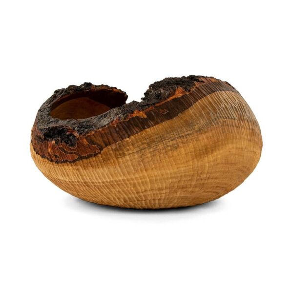 B0002 - Bahçe Kirazı Bahçe Kirazı Doğal Kenarlı Ahşap Çanak